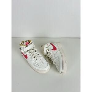 Nike Air Force 1 High Top Youth 5Y White Pink Yellow